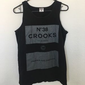 Crooks and castles black tank.